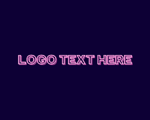 Neon - Glitch Tech Business logo design