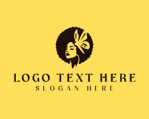 Afro - Beauty Afro Woman logo design