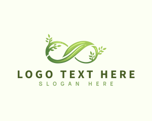 Gardening - Infinity Plant Leaf logo design