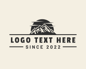 Traveler - Mountain Hiking Peak logo design