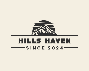 Mountain Hiking Peak logo design