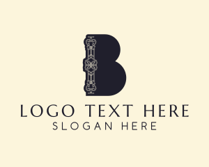 Letter B - Ornate Victorian Metalworks logo design