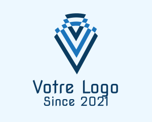 Letter V Construction  logo design
