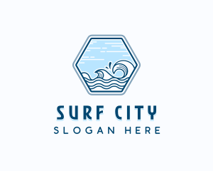 Sea Waves Surf logo design