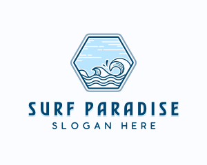 Sea Waves Surf logo design