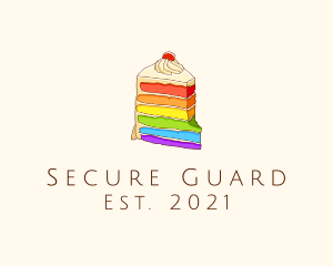 Dessert - Colorful Rainbow Cake logo design