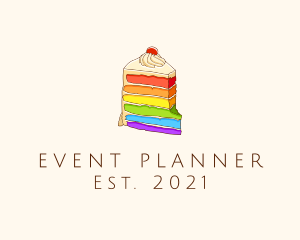 Lgbt - Colorful Rainbow Cake logo design