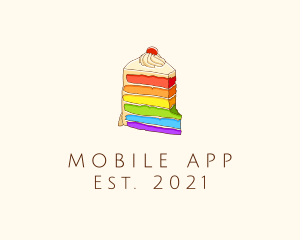 Celebration - Colorful Rainbow Cake logo design