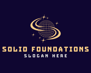 Futuristic - Galaxy Planet Orbit logo design