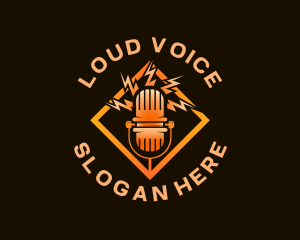 Radio Recording Microphone logo design