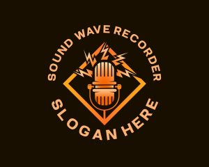 Radio Recording Microphone logo design