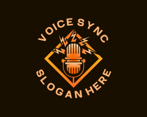 Dubbing - Radio Recording Microphone logo design