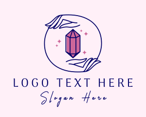 Luxe - Crystal Gem Jeweler Hand logo design