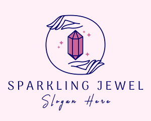 Crystal Gem Jeweler Hand logo design