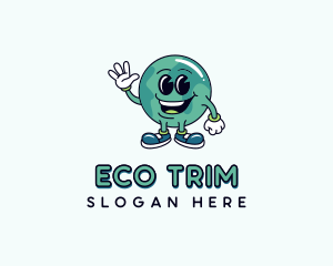 Eco Earth Globe logo design