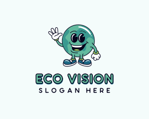 Eco Earth Globe logo design