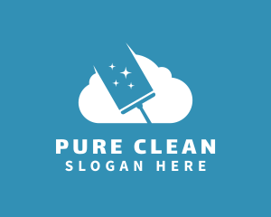 Cleaning Squeegee Cloud logo design