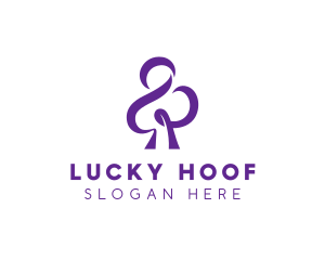 Lucky Ribbon Clover logo design