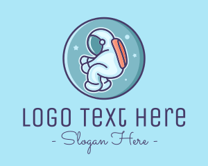 Night - Cute Night Astronaut logo design