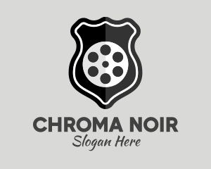 Monochrome - Monochrome Film Reel Badge logo design