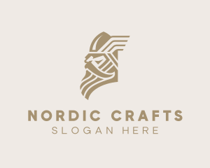 Nordic Warrior Head logo design