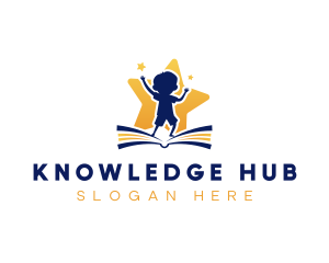 Preschool Book Education logo design