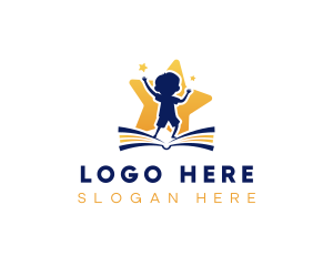Ebook - Preschool Book Education logo design