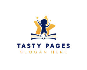 Preschool Book Education logo design