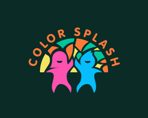 Colorful Mosaic Children logo design