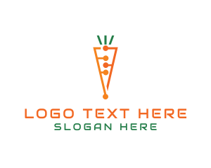 Vegetarian - Carrot Circuit Software logo design