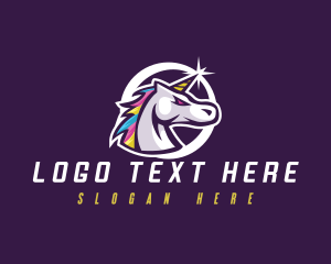 Pegasus - Stallion Unicorn Gaming logo design