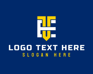 Letter At - Digital Software Telecom logo design