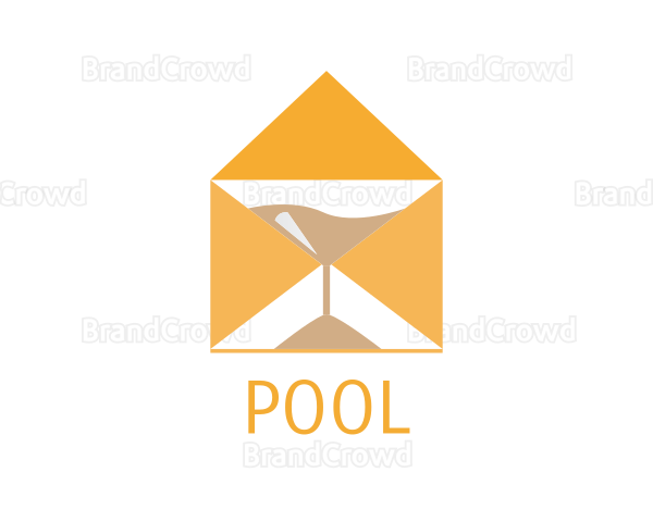 Mail Envelope Hourglas Logo