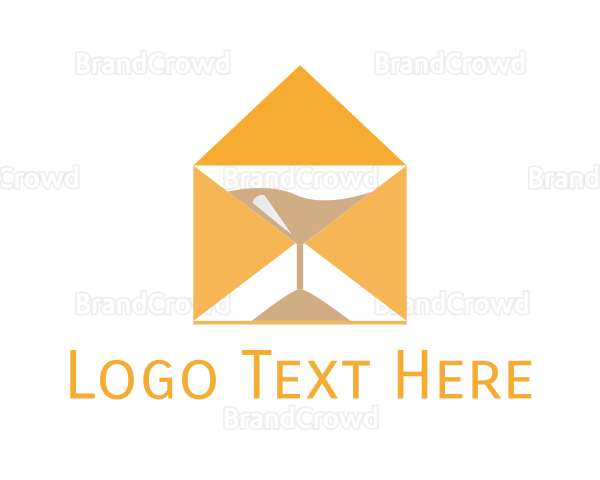 Mail Envelope Hourglas Logo