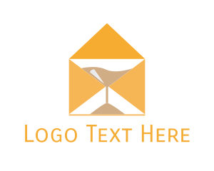 Watch - Mail Envelope Hourglas logo design