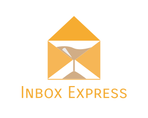 Email - Mail Envelope Hourglas logo design