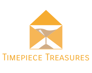 Watch - Mail Envelope Hourglas logo design