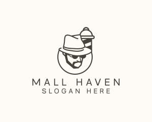 Hipster Barber Shop logo design