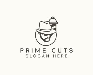 Hipster Barber Shop logo design