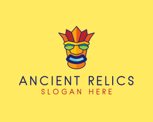 Ancient Mayan Mask logo design