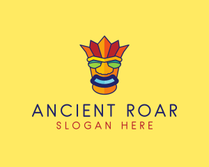 Ancient Mayan Mask logo design