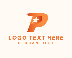 Lettermark - Fast Logistic Star logo design