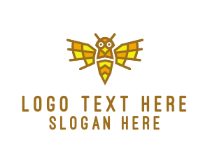 Busy - Wasp Insect Wings logo design