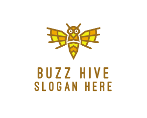 Wasp Insect Wings logo design