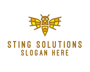 Sting - Wasp Insect Wings logo design