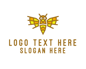 Sting - Wasp Insect Wings logo design