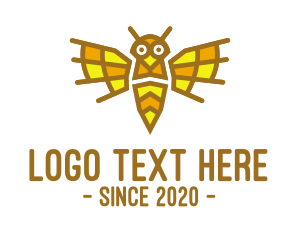 Pest Control - Mosaic Yellow Wasp logo design