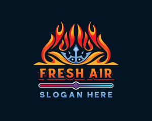 Fire Ice Air Temperature logo design