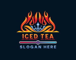 Fire Ice Air Temperature logo design