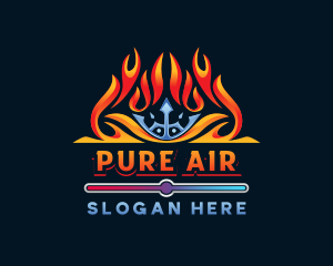 Fire Ice Air Temperature logo design